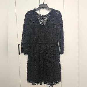 Kate Spade Black Lace Mini Dress